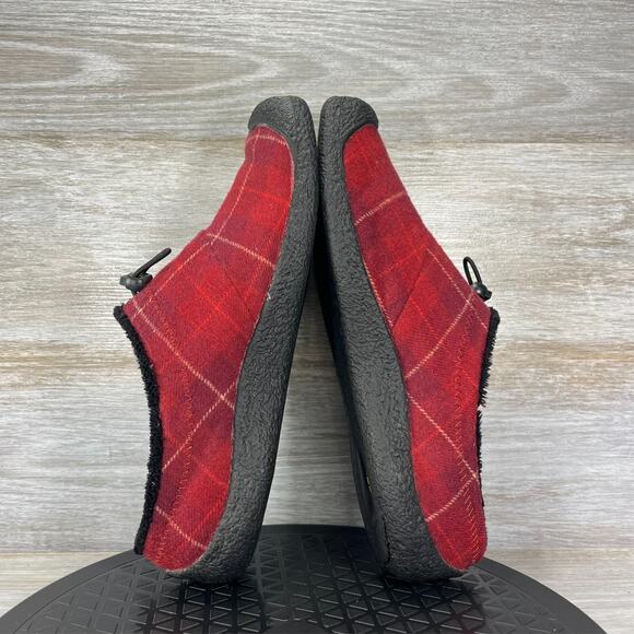 Keen Women's Howser III Red Plaid Slip On Comfort Slide Shoes Size 10 - Picture 6 of 11